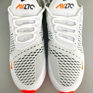 Nike Men's Air Max 270 JDI Just Do It AH8050-106 White Total Orang Sneaker 10.5